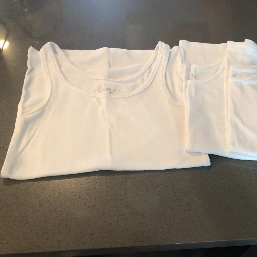 White Tank Tops. Target brand. Size S. Set of 3.